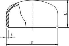 Monel End Cap Dimensions