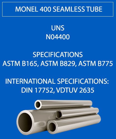 Monel 400 Seamless Tube