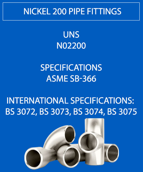Nickel 200 Pipe Fittings
