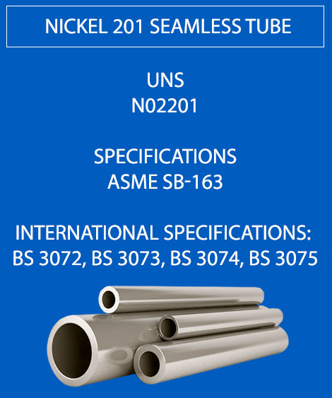 Nickel 201 seamless tube